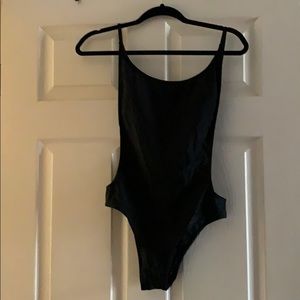 Sunny Co. Black One Piece Bathing Suit Size L NWT